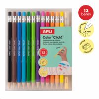 Pastelky stiskací Apli Color Click, 12 barev Pastelky stiskací Apli Color Click, 12 barev