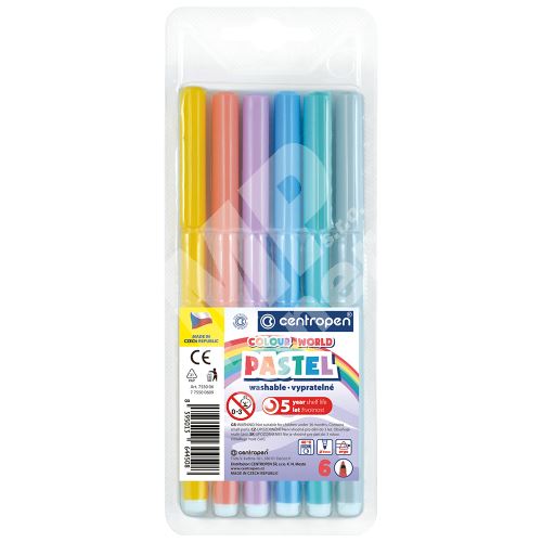Fixy Centropen 7550/6 Colour World Pastel, 6 barev 1