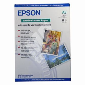 Epson Archival Matte Paper, papír, matný, bílý, Stylus Photo 2000P, PRO 7500, A3, 1