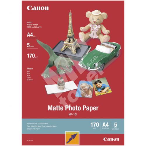 Canon Matte Photo Paper, foto papír, matný, bílý, A4, 170 g/m2, 5 ks 1