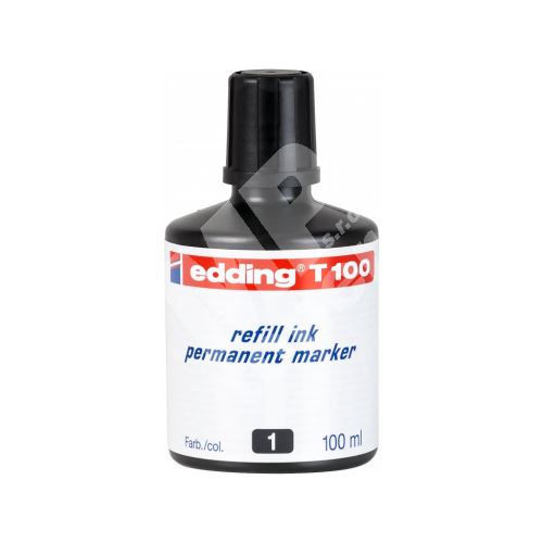 Edding T 100 náhradní inkoust pro permanentní fixy, černá 1