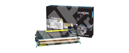 Toner Lexmark X748H2YG, yellow, HC, originál 1