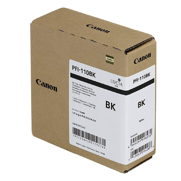 Inkoustová cartridge Canon PFI110BK, imagePROGRAF TX-2000, black, 2364C001, originál