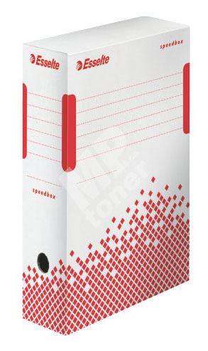 Archivační krabice Esselte Speedbox, 100 mm, bílá/ červená 1