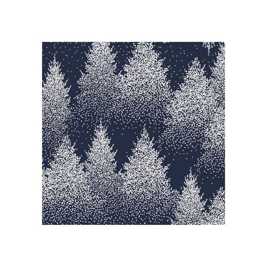 Vánoční ubrousek 33 x 33 mm, bílé stromky