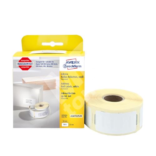 Termoetikety 54 x 25 mm, 500 ks AS0722520 DYMO S0722520 (11352) 1