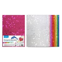 Moosgummi Luma A4, Bio Glitr s flitry samolepící, mix 10ks