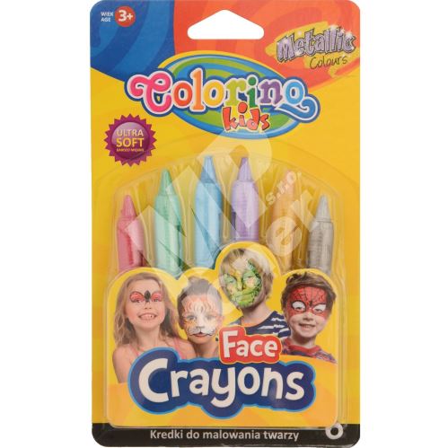Colorino barvy na obličej, metalické, v násadce, 6 barev 1