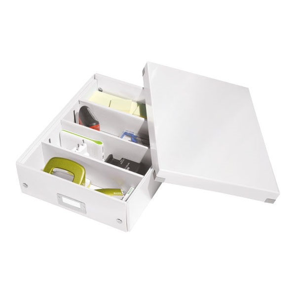 Archivační organizační box Leitz Click-N-Store M (A4), bílý
