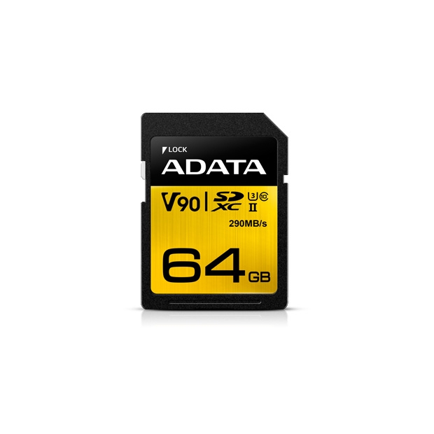 64GB ADATA SDXC UHS-II U3 (290/260MB)