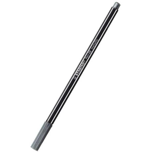 Fix STABILO Pen 68, 1mm, metallic, stříbrná