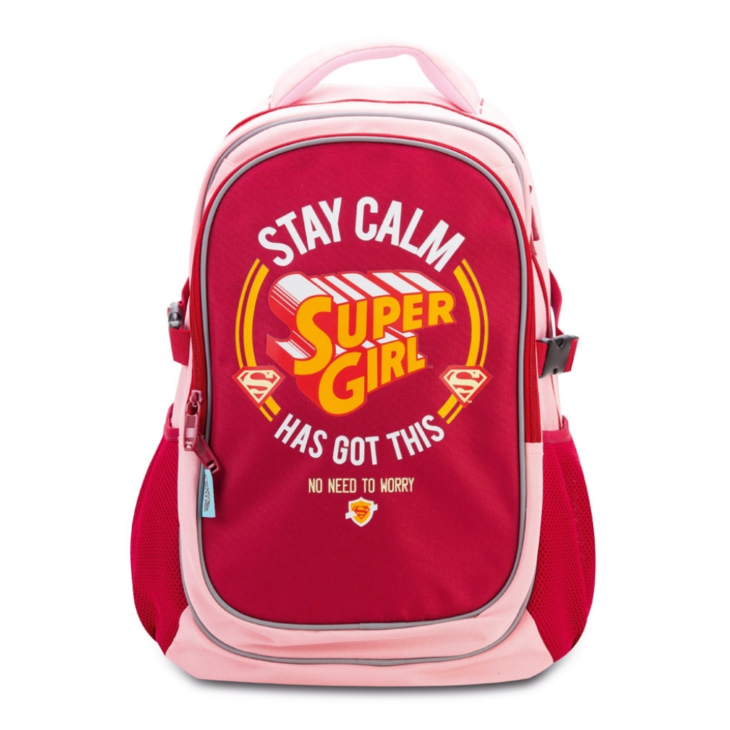 Školní batoh s pončem Supergirl, Stay Calm