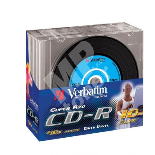 Verbatim CD-R, DataLife PLUS, 700 MB, Vinyl, slim box, 43426, 52x, 10-pack 1