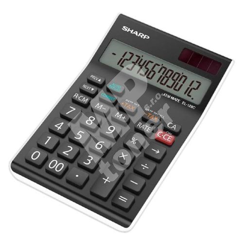 Kalkulačka Sharp EL-128C, šedá-bílá, stolní 1