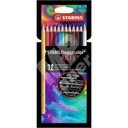Akvarelové pastelky Stabilo Aquacolor ARTY, 12 barev 1