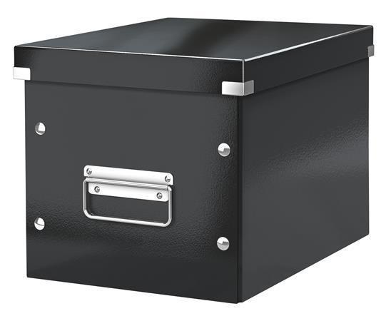 Krabice Leitz Click & Store WOW, černá, středně velká, čtvercová