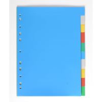 Plastový rozlišovač A4, 2x5 barevných listů