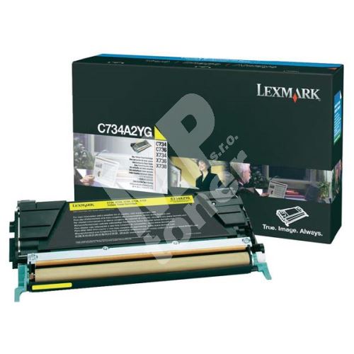 Toner Lexmark C734/C736/X734/X736/X738, C734A2YG, originál 1