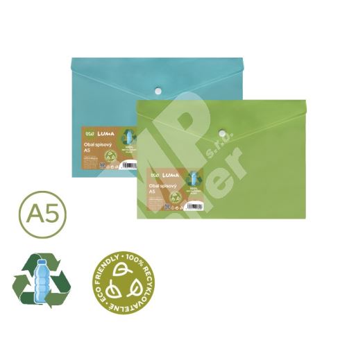 Obal spisový Luma Eco, s klopou a drukem A5, mix 1