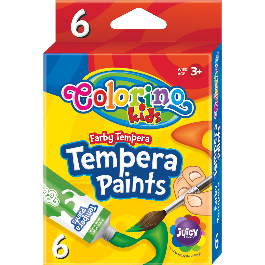 Temperové barvy Colorino, tuba 12 ml, 6 barev