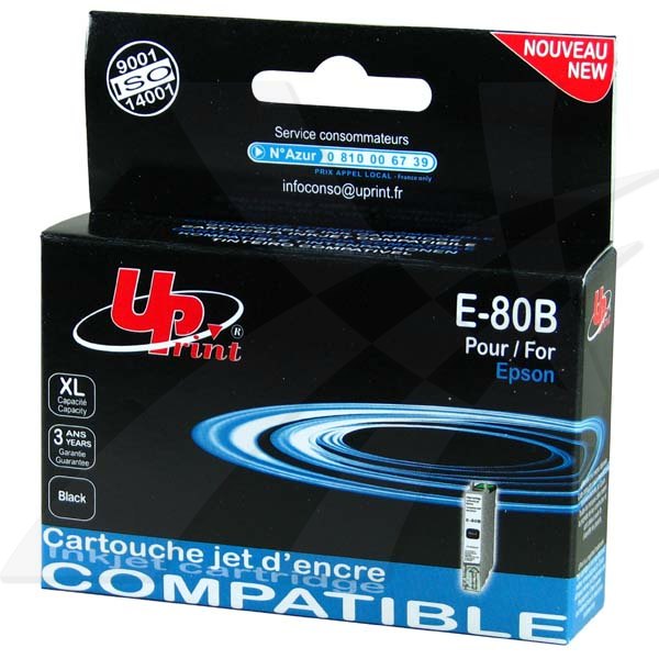 Kompatibilní cartridge Epson T080140, R625, RX560, R360, black, UPrint