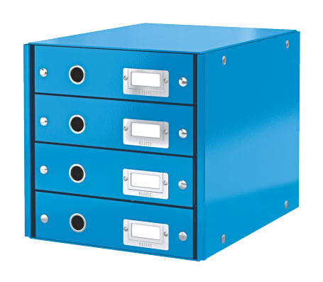 Archivační box zásuvkový Leitz Click-N-Store, 4 zásuvky, modrý