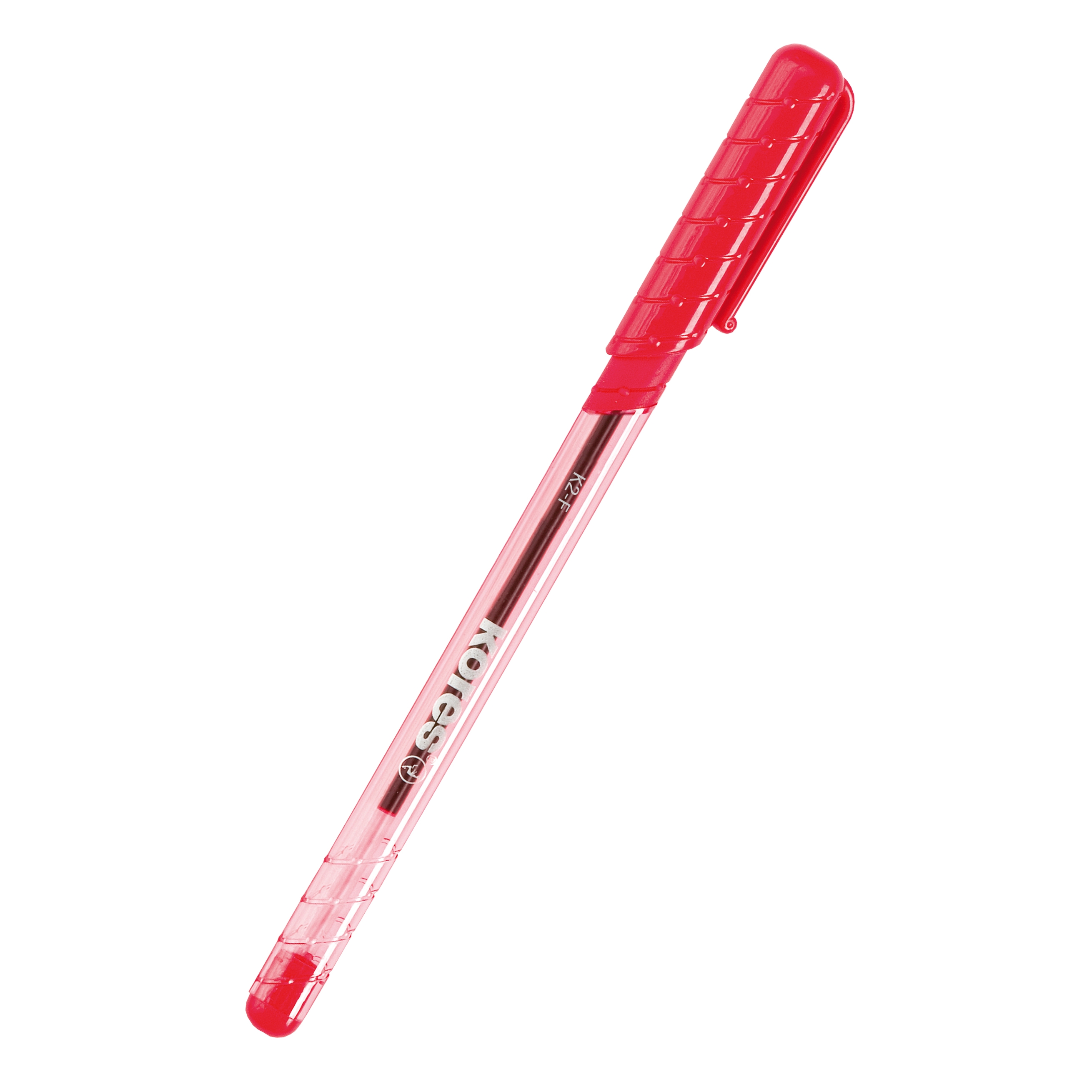 Kuličkové pero Kores K2, červené, F-0,5mm