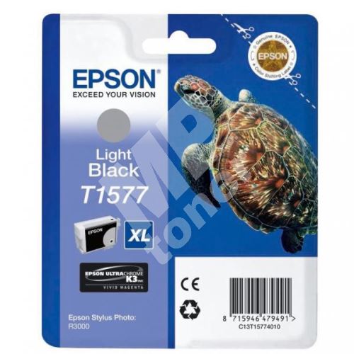 Cartridge Epson Stylus Photo R3000, C13T15774010, light black, originál 1