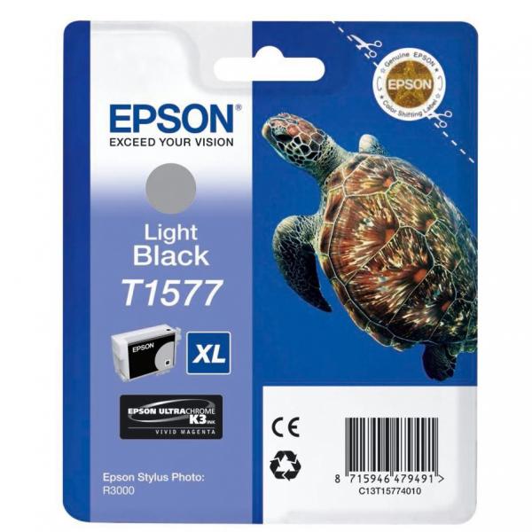 Inkoustová cartridge Epson C13T15774010, Stylus Photo R3000, light black, originál
