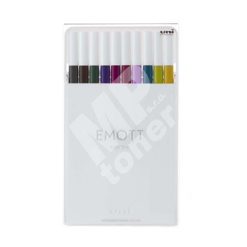 Sada linerů Uni Emott č.3, mix 10ks barev, 0,4mm 1