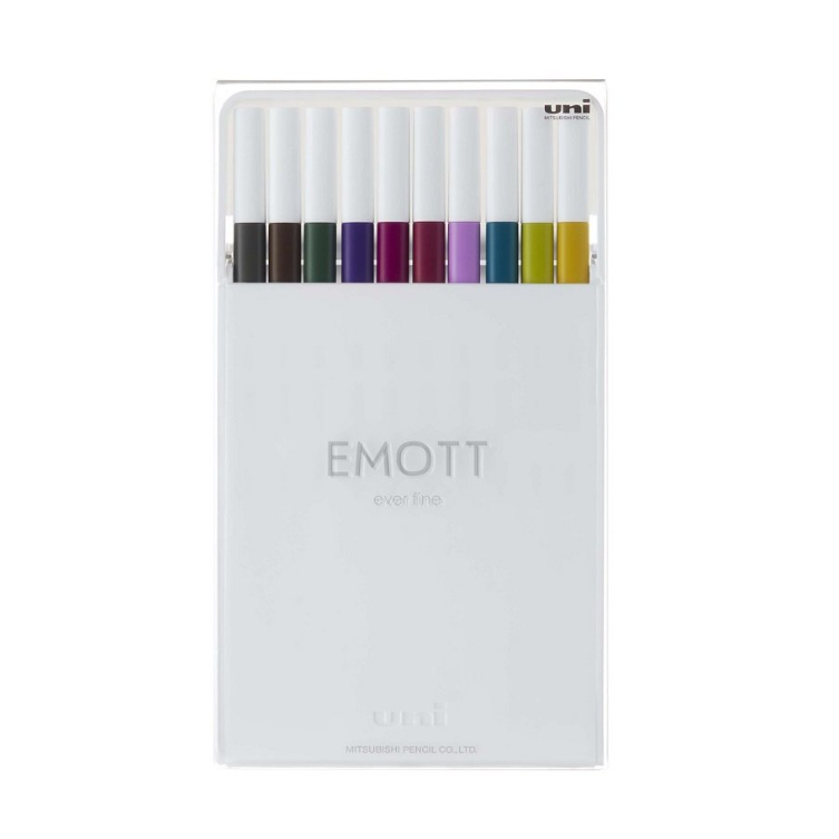 Sada linerů Uni Emott č.3, mix 10ks barev, 0,4mm
