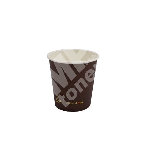 kelímek papírový 100 ml  pr.63mm - tisk ,,Coffee 4 You,, (100 ks/balení) 1