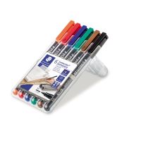 Staedtler Lumocolor 317 M, permanentní popisovač, sada 6 barev, 1mm, OHP 3 (2)