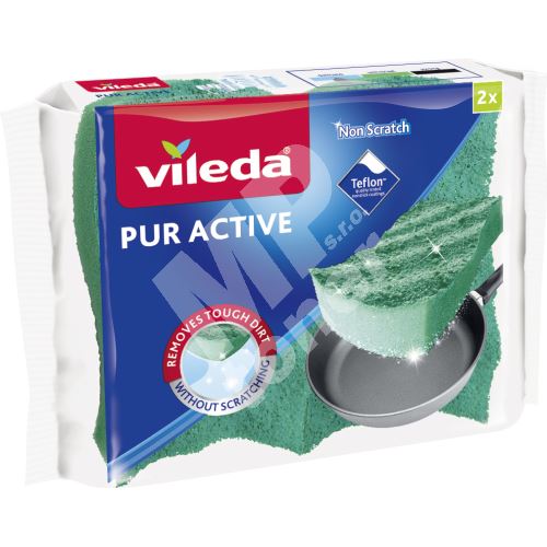 Vileda PUR active houbička na nádobí střední, 2 ks 1