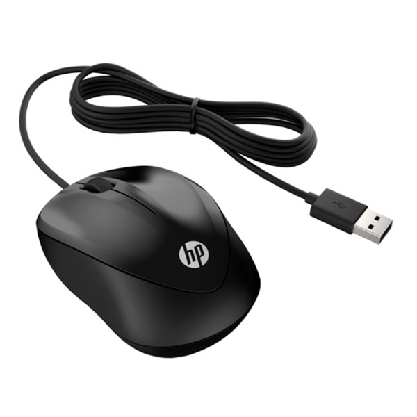 Myš HP X1000 Wired mouse, 1200DPI, optická, 3tl., 1 kolečko, drátová USB, černá