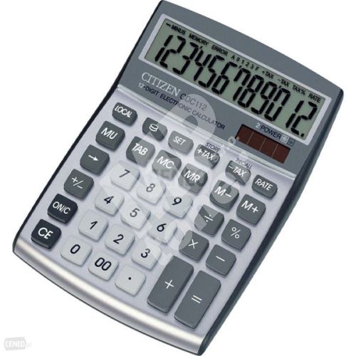 Kalkulačka Citizen CDC112WB, stříbrná, stolní, dvanáctimístná 1