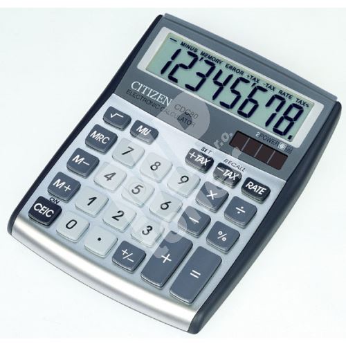 Kalkulačka Citizen CDC80WB, stříbrná, stolní, osmimístná 1