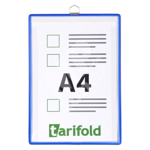 Tarifold kontrolní rámeček s kapsou a očkem, A4, otevřený shora, modrý, 5 ks 1