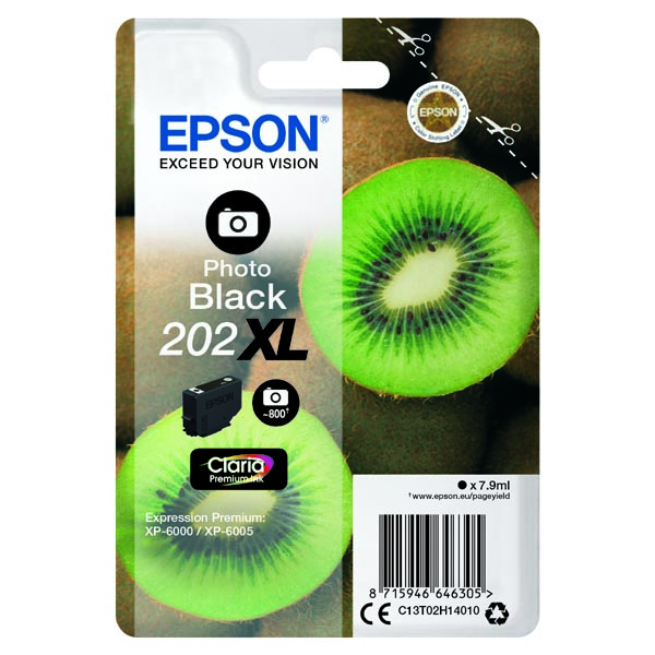 Inkoustová cartridge Epson C13T02H14010, XP-6000, 6005, photo black, 202XL, originál