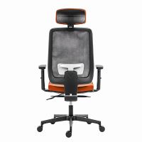 Kancelářské ergonomické křeslo Powerton Lucie, oranžové 5 (4)