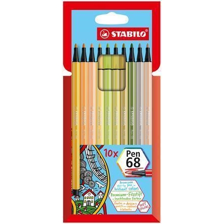 Fixy Stabilo Pen 68, 1 mm, 10 barev