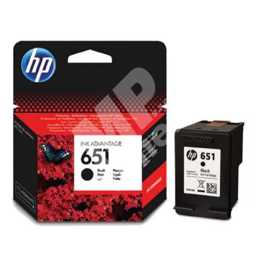 Cartridge HP C2P10AE, black, No.651, originál 1