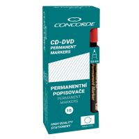 Popisovač Concorde CD&DVD, permanentní, červený 2 (1)