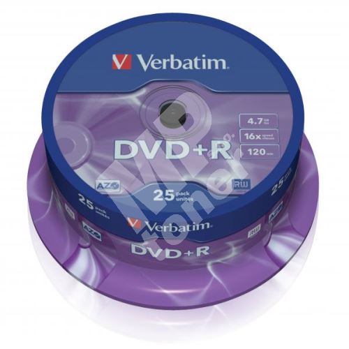 Verbatim DVD+R, DataLife PLUS, 4,7 GB, Scratch Resistant, cake box, 43500, 25-pack 1
