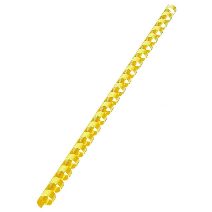 Plastové hřbety pro vazbu 9/16", 08 mm, žluté