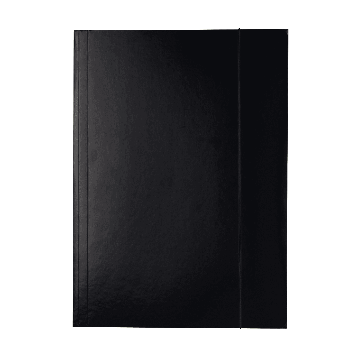 Lesklé kartonové desky Esselte A4, 3 chlopně, gumička, černá