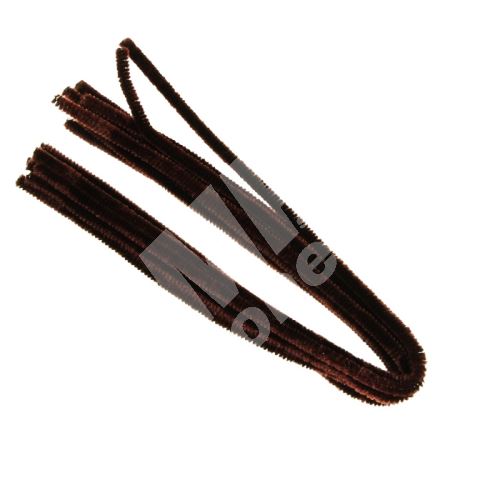 Drátek žinylka Luma 500 x 8mm, tmavě hnědý 10ks 1