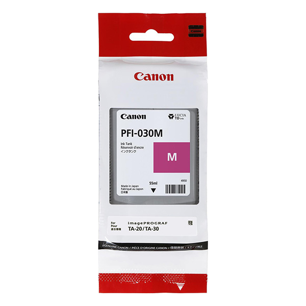 Inkoustová cartridge Canon PFI-030M, iPF TA-20, TA-30, magenta, 3491C001, originál