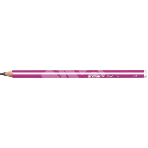 Grafitová tužka Stabilo Trio, růžová, trojhranná, maxi, HB 1