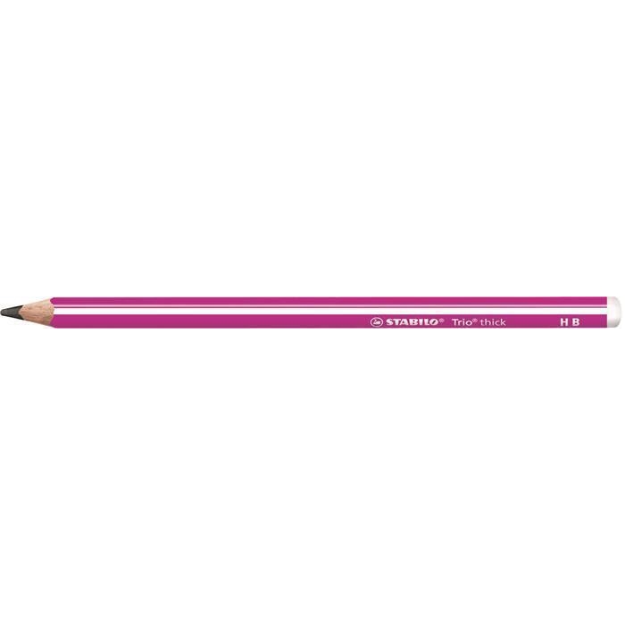 Grafitová tužka Stabilo Trio, růžová, trojhranná, maxi, HB